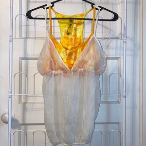 Sheer Tiedye Bra and Tanktop Combo